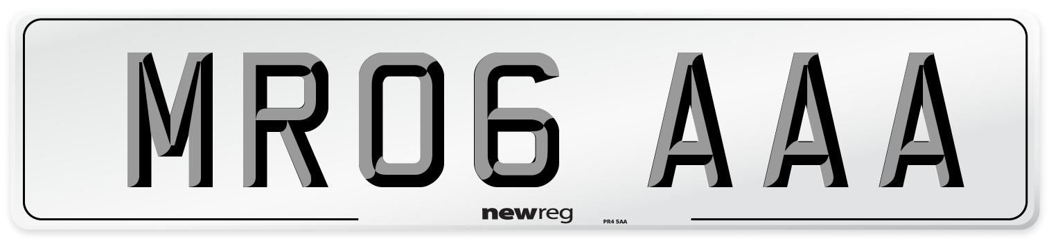 MR06 AAA Number Plate from New Reg